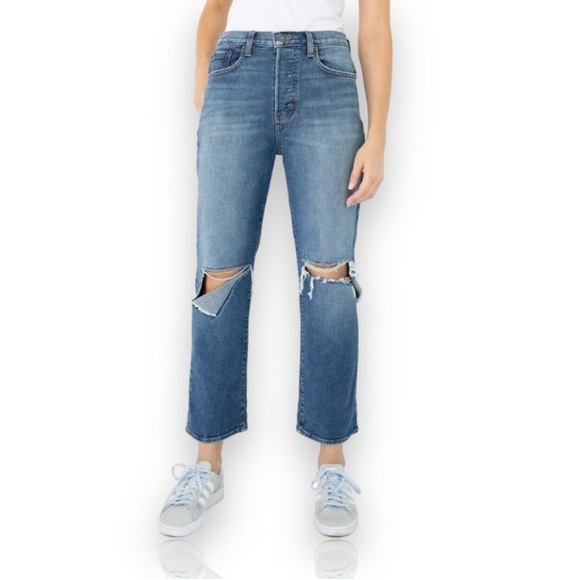 Modern American Denim - 31" Modern American Highland High Waist Boyfriend Jeans Denim Laredo